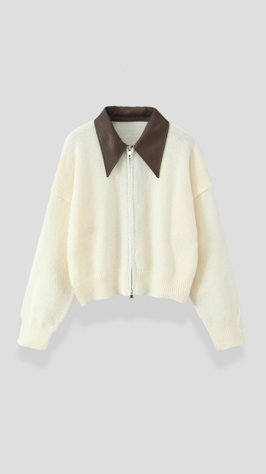 Irene | Chaqueta Corta de Punto con Cuello
