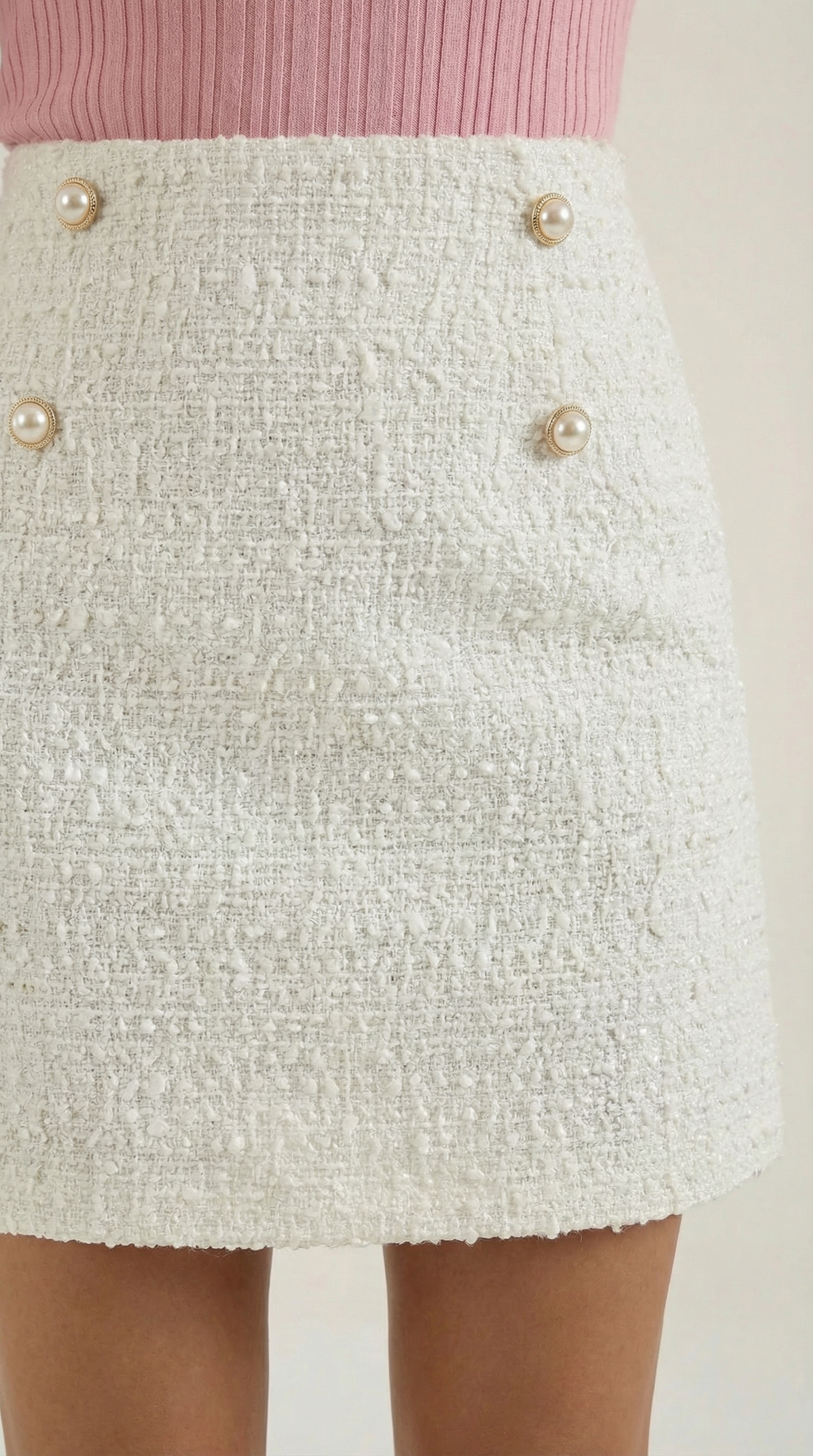 Isla | Falda Blanca Elegante