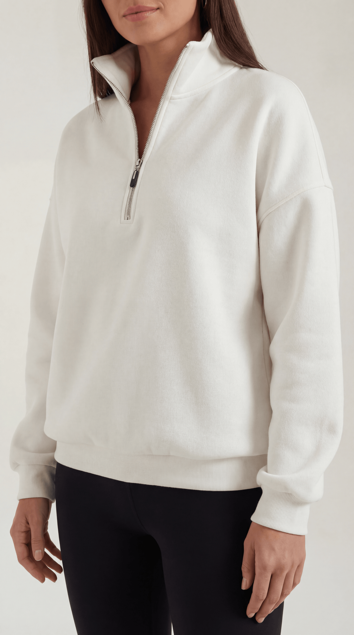 Lori | Suéter Oversize con Cuello de Cierre 1/4