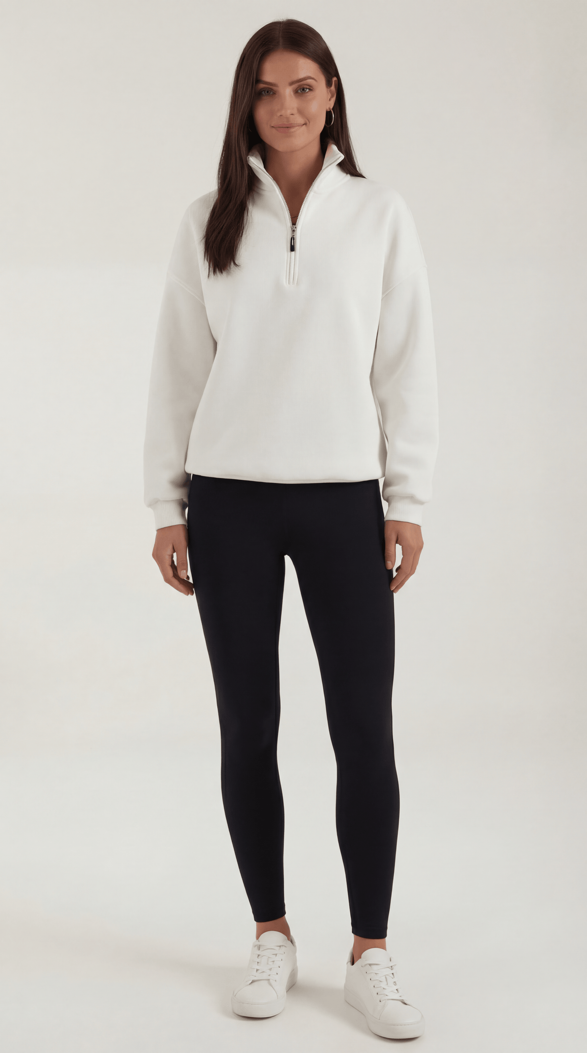 Lori | Suéter Oversize con Cuello de Cierre 1/4