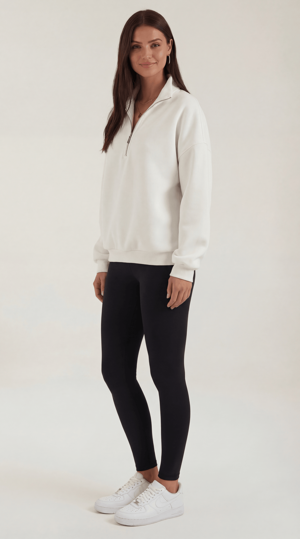 Lori | Suéter Oversize con Cuello de Cierre 1/4