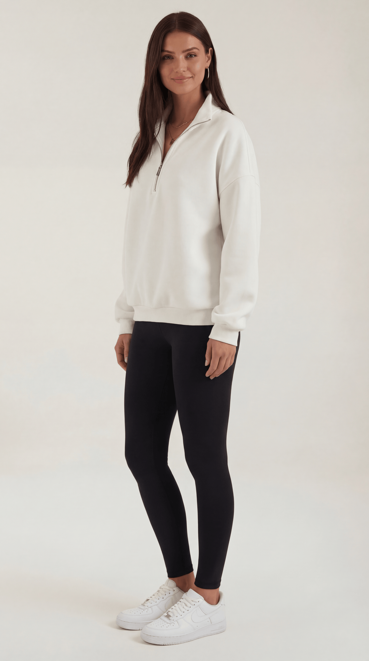 Lori | Suéter Oversize con Cuello de Cierre 1/4