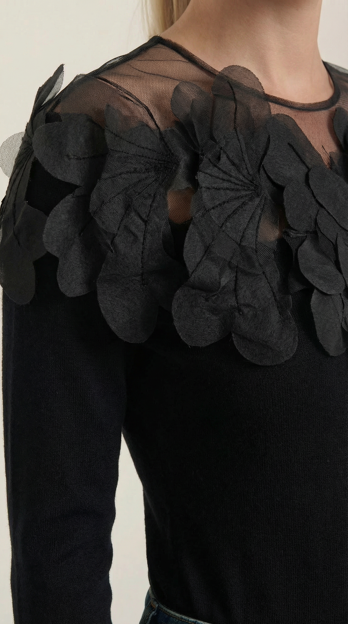 Marguerite | Suéter de Punto con Adornos de Plumas