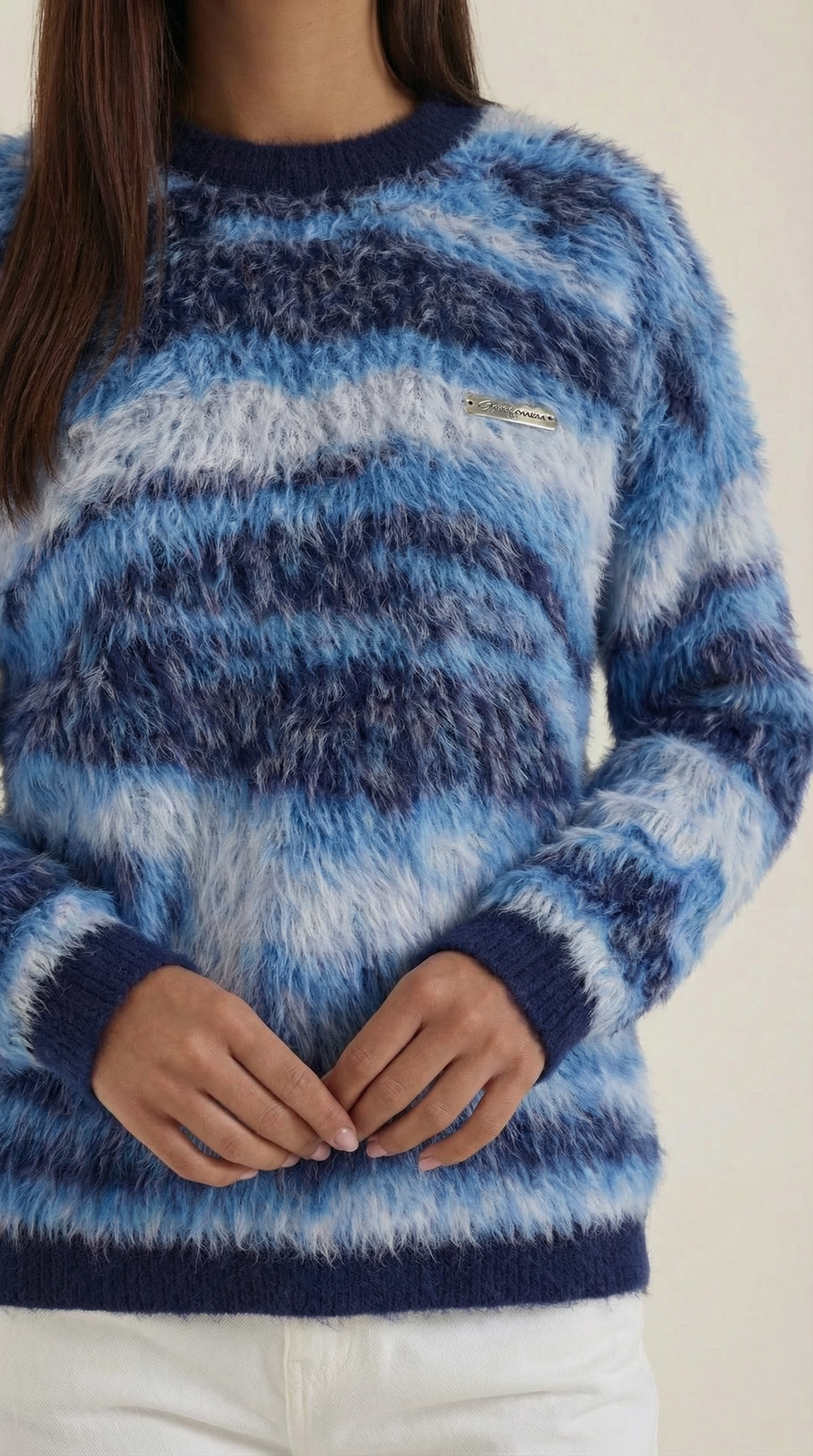 Melanie | Suéter de Punto Largo con Diseño Estampado