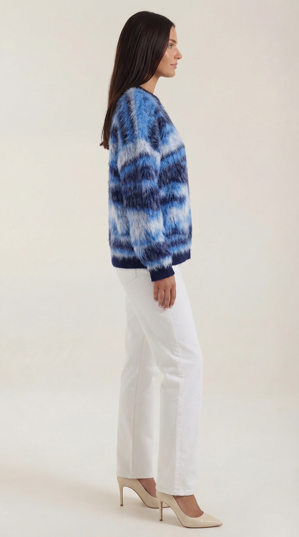 Melanie | Suéter de Punto Largo con Diseño Estampado