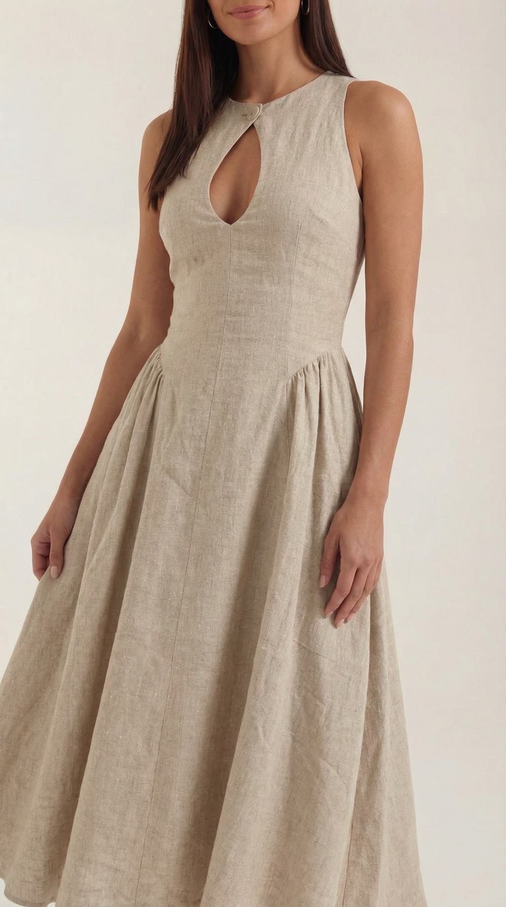 Vestido Midi Nancy con Detalle de Recorte