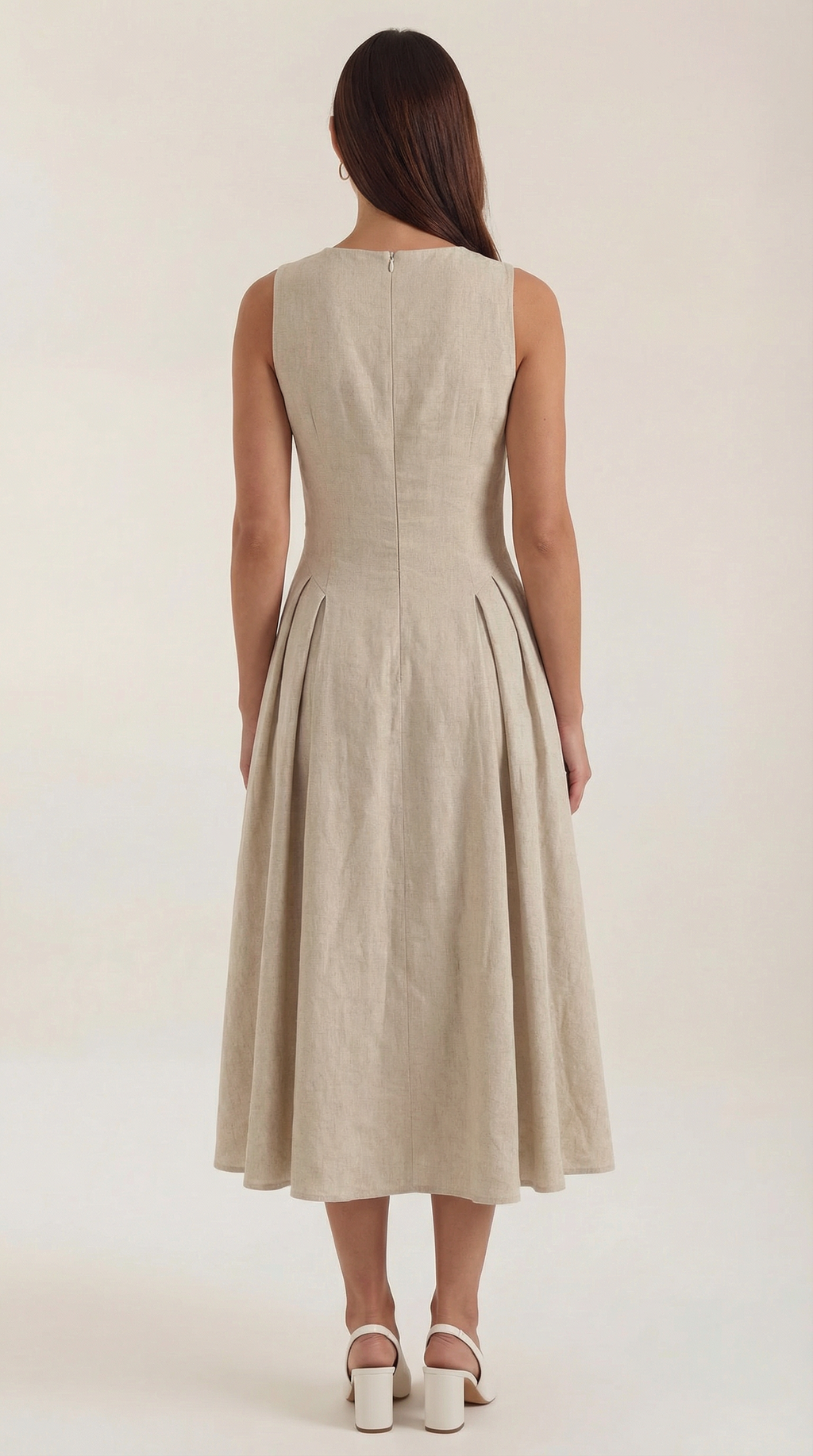 Vestido Midi Nancy con Detalle de Recorte