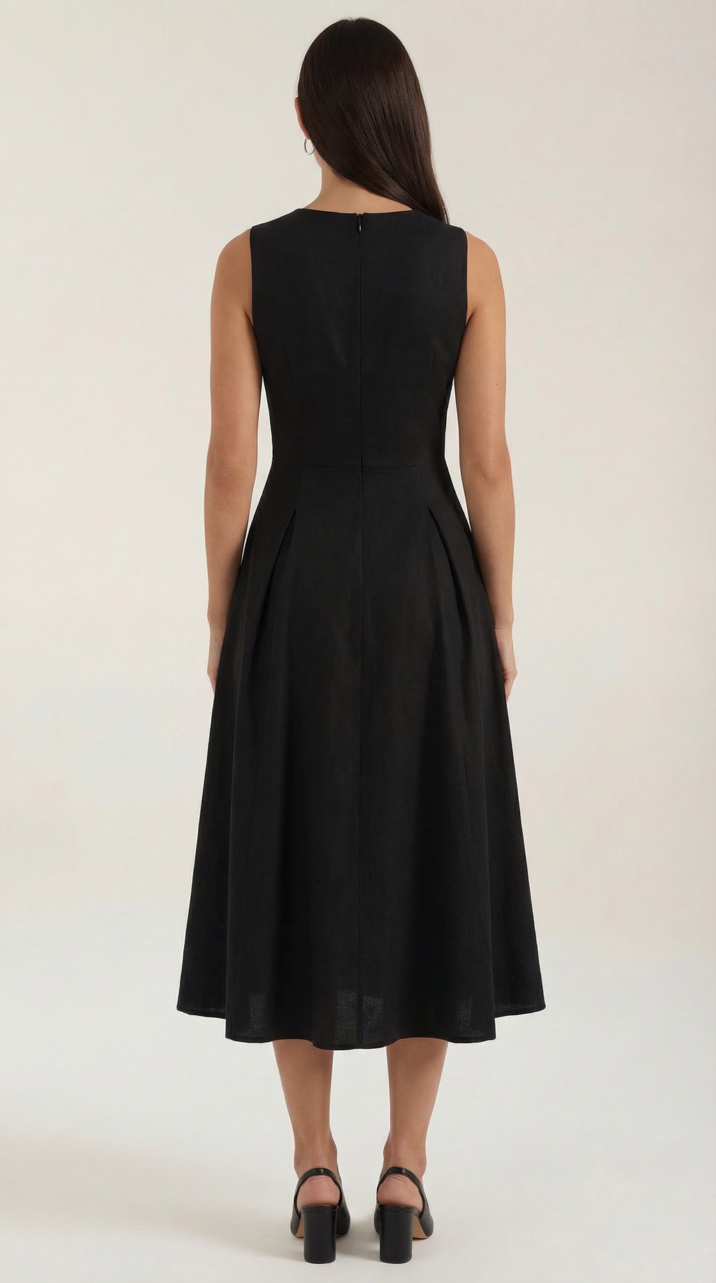 Vestido Midi Nancy con Detalle de Recorte