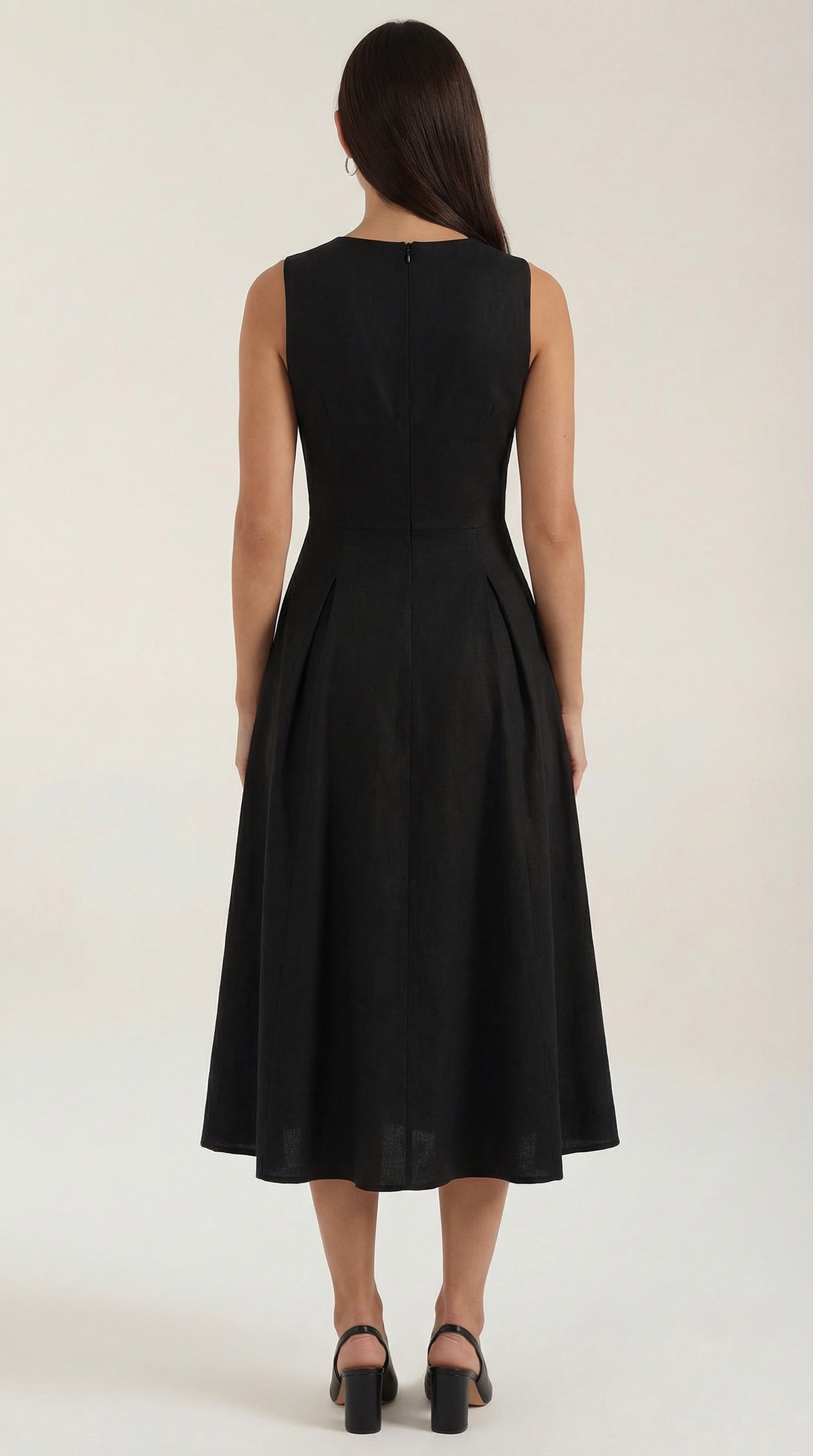 Vestido Midi Nancy con Detalle de Recorte