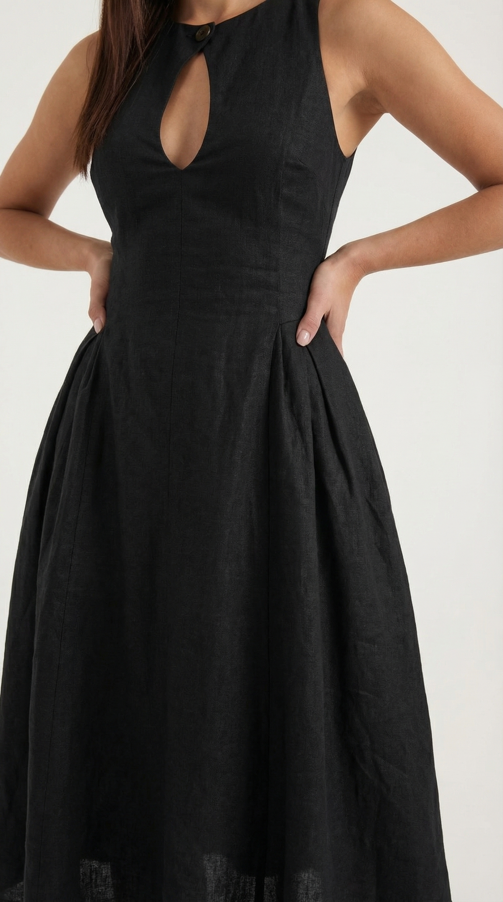 Vestido Midi Nancy con Detalle de Recorte