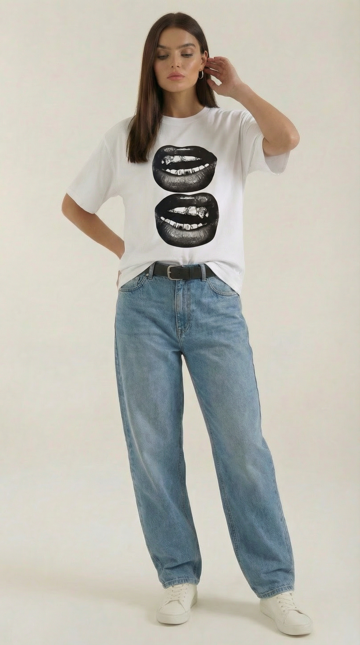 Natalia | Camiseta Oversize con Diseño Gráfico