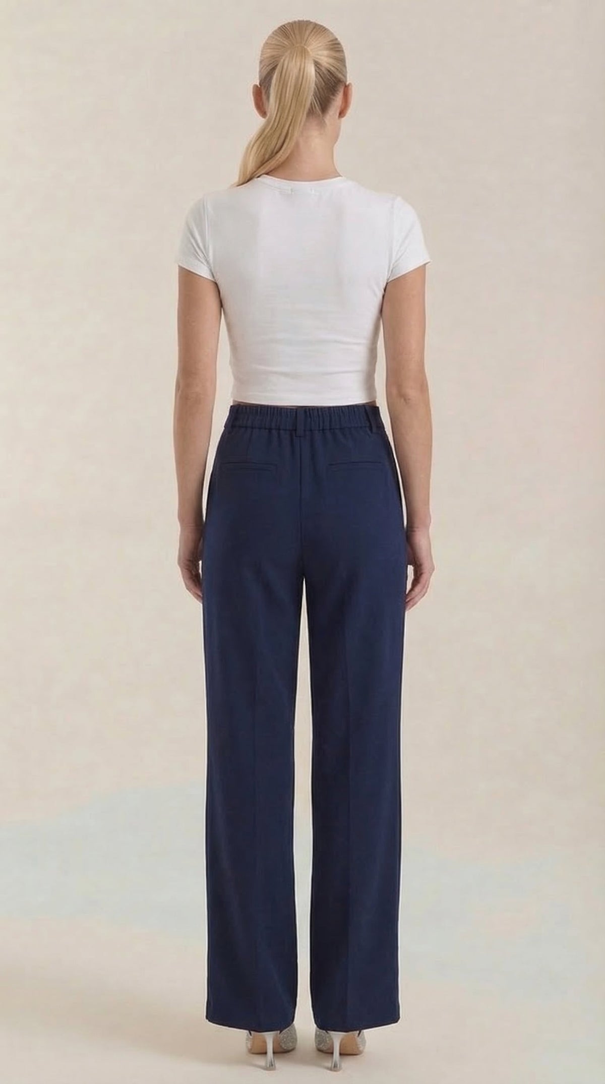 Rebecca | Pantalones de Oficina de Pierna Ancha