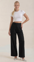 Rebecca | Pantalones de Oficina de Pierna Ancha