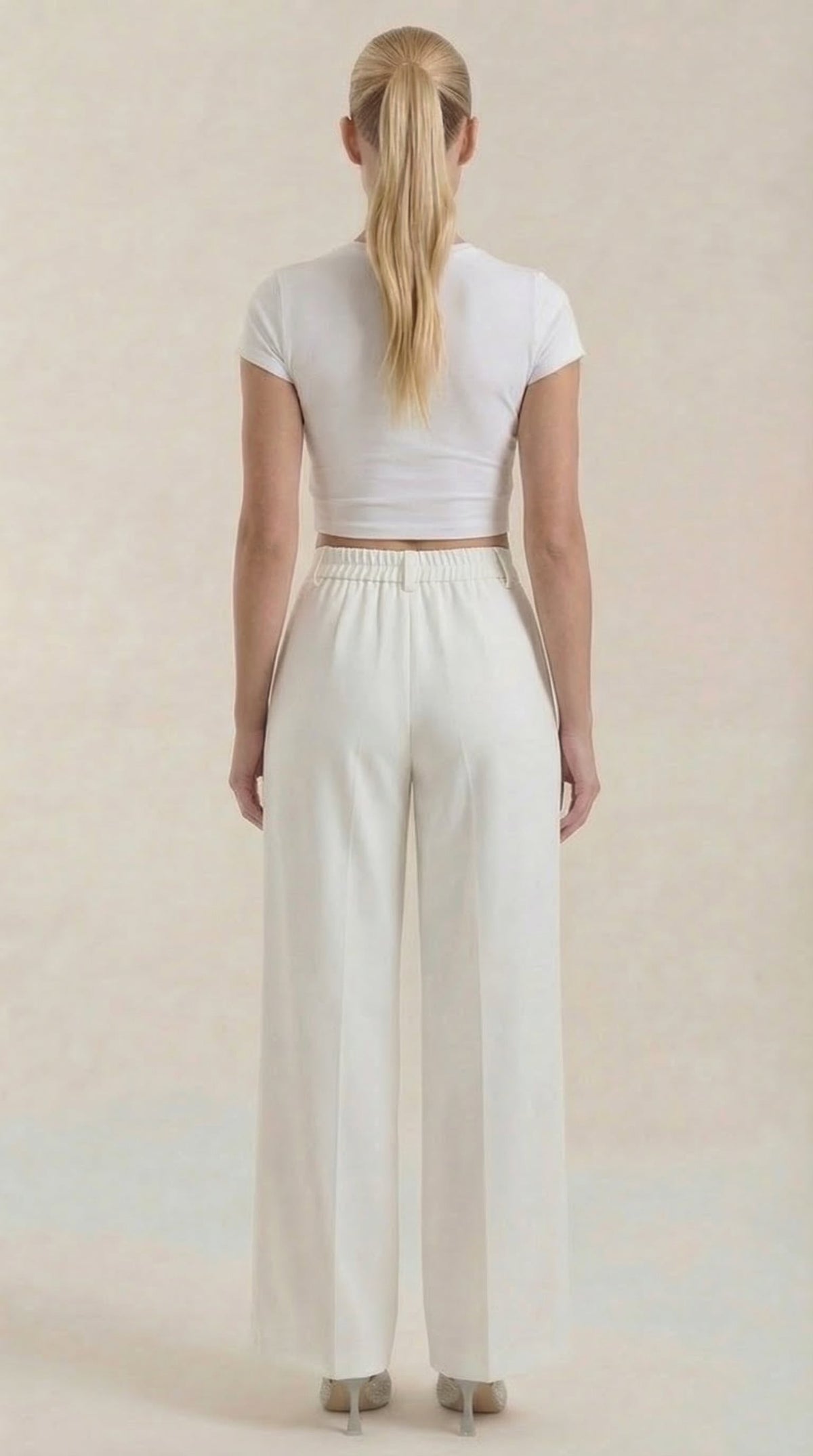 Rebecca | Pantalones de Oficina de Pierna Ancha