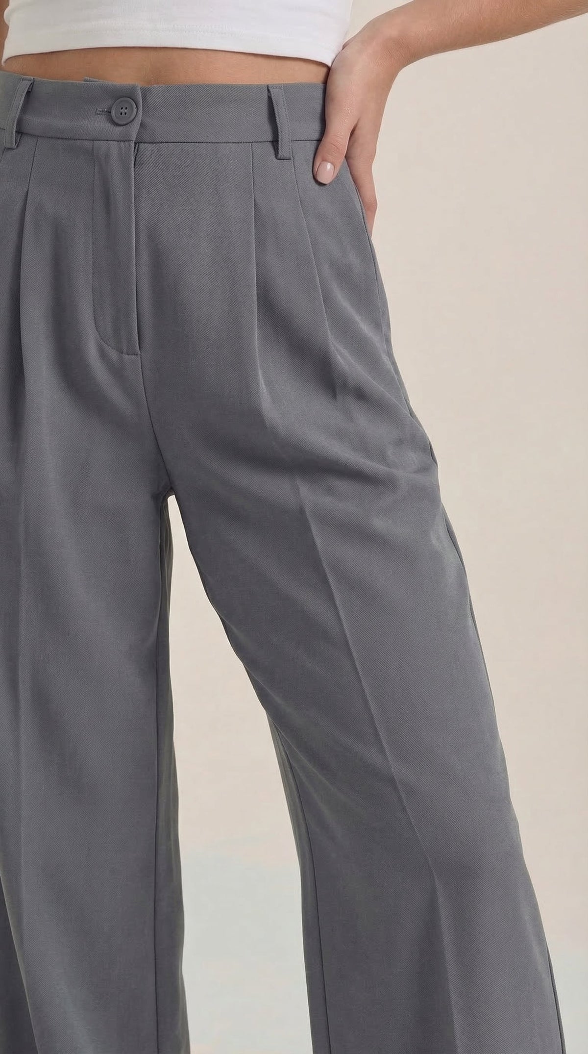 Rebecca | Pantalones de Oficina de Pierna Ancha