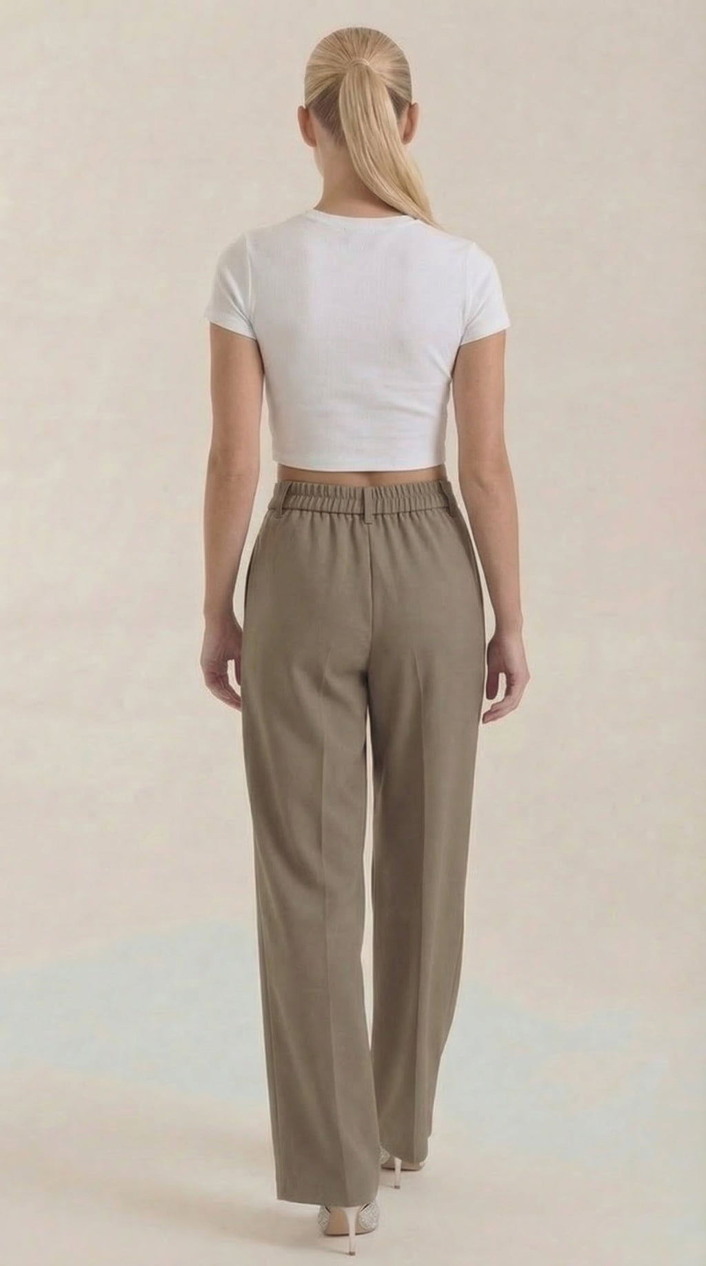 Rebecca | Pantalones de Oficina de Pierna Ancha