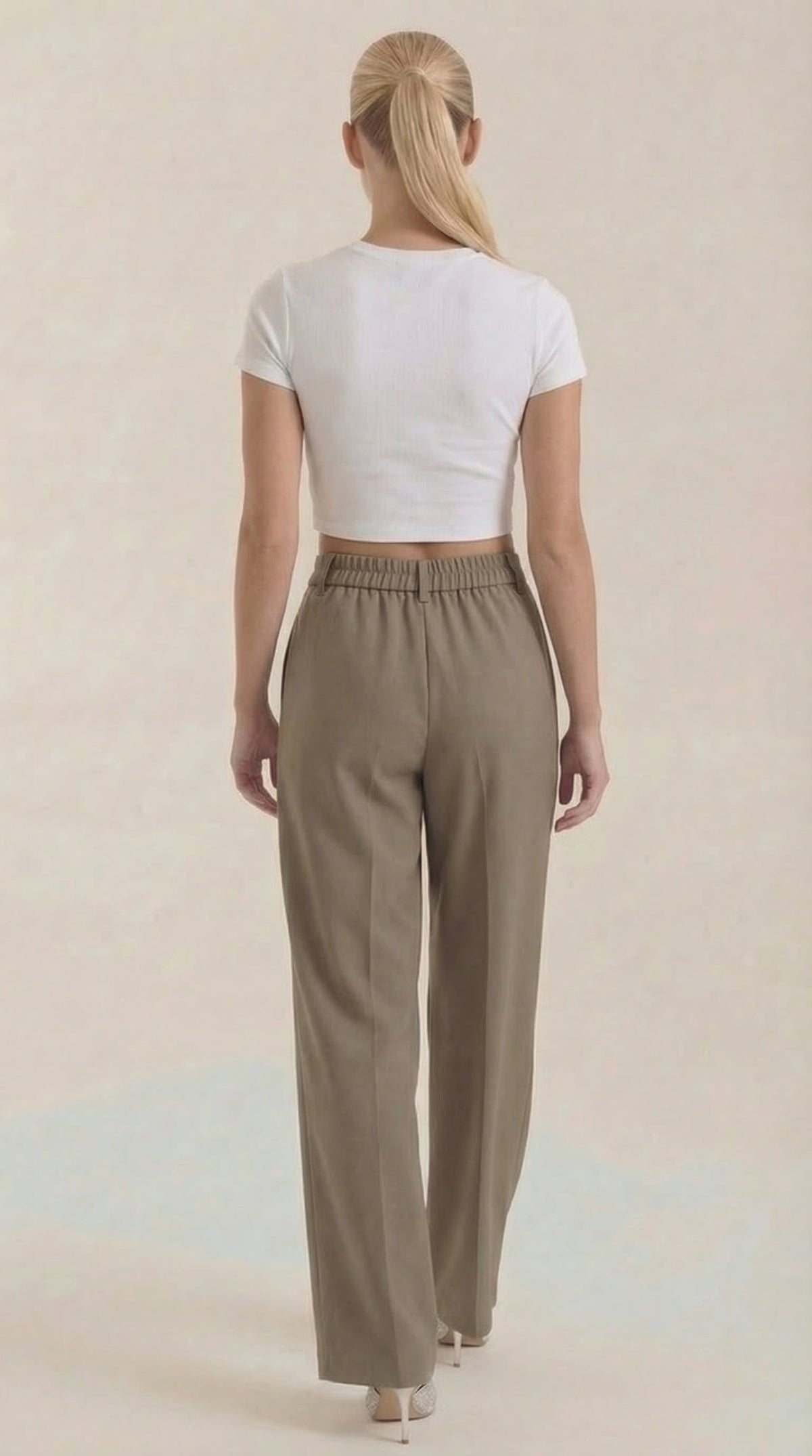 Rebecca | Pantalones de Oficina de Pierna Ancha