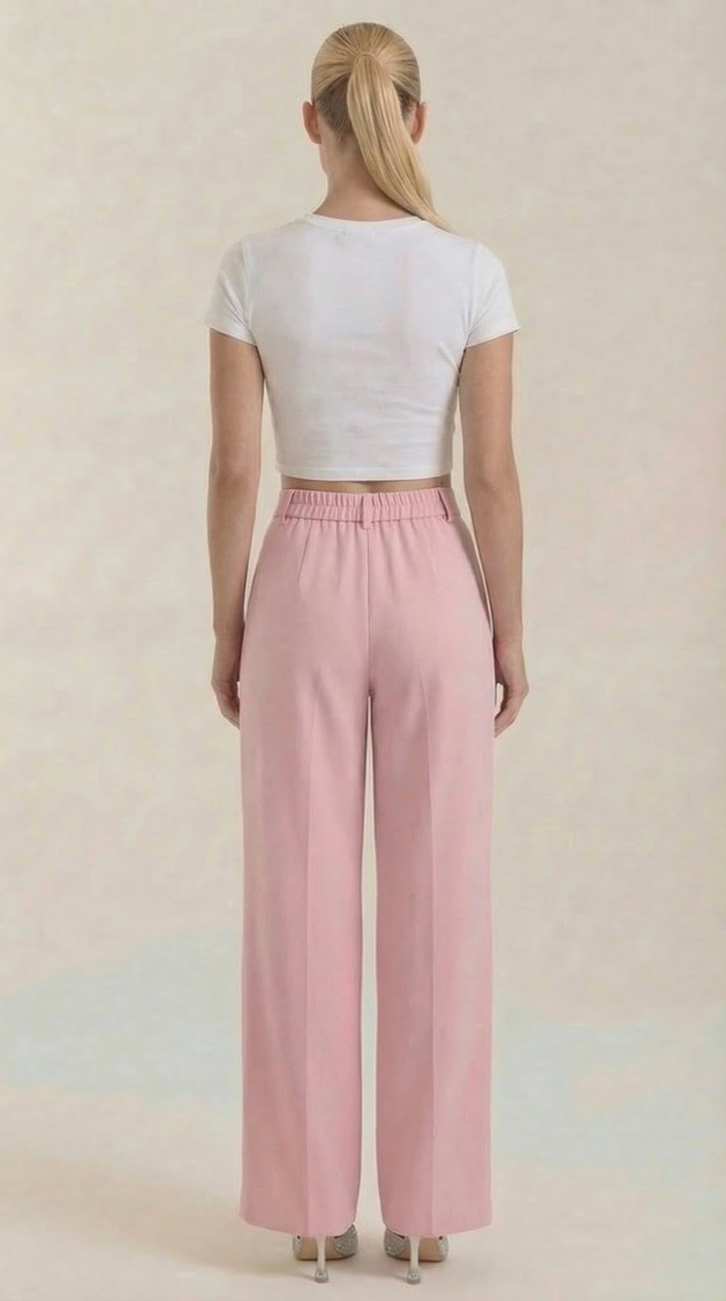 Rebecca | Pantalones de Oficina de Pierna Ancha