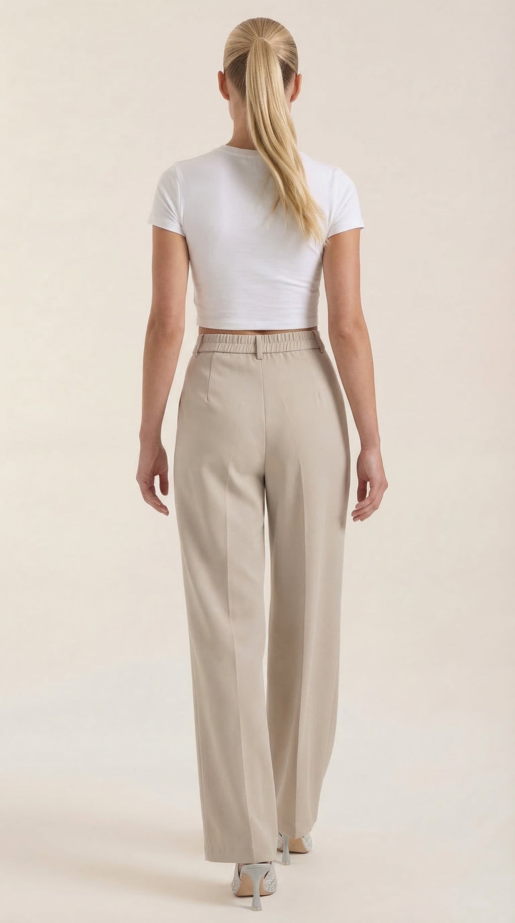 Rebecca | Pantalones de Oficina de Pierna Ancha