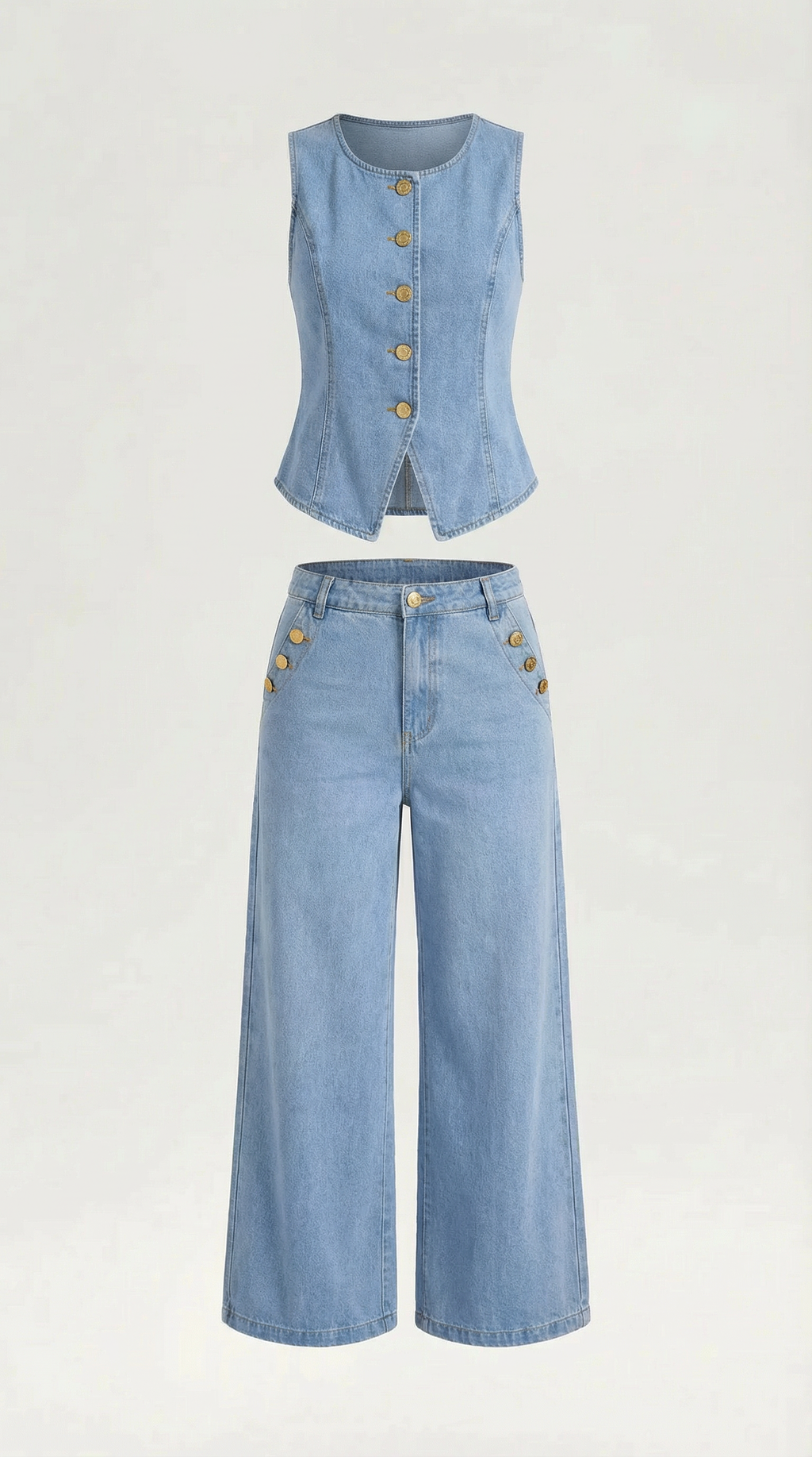 Rhonda | Conjunto de Algodón y Denim
