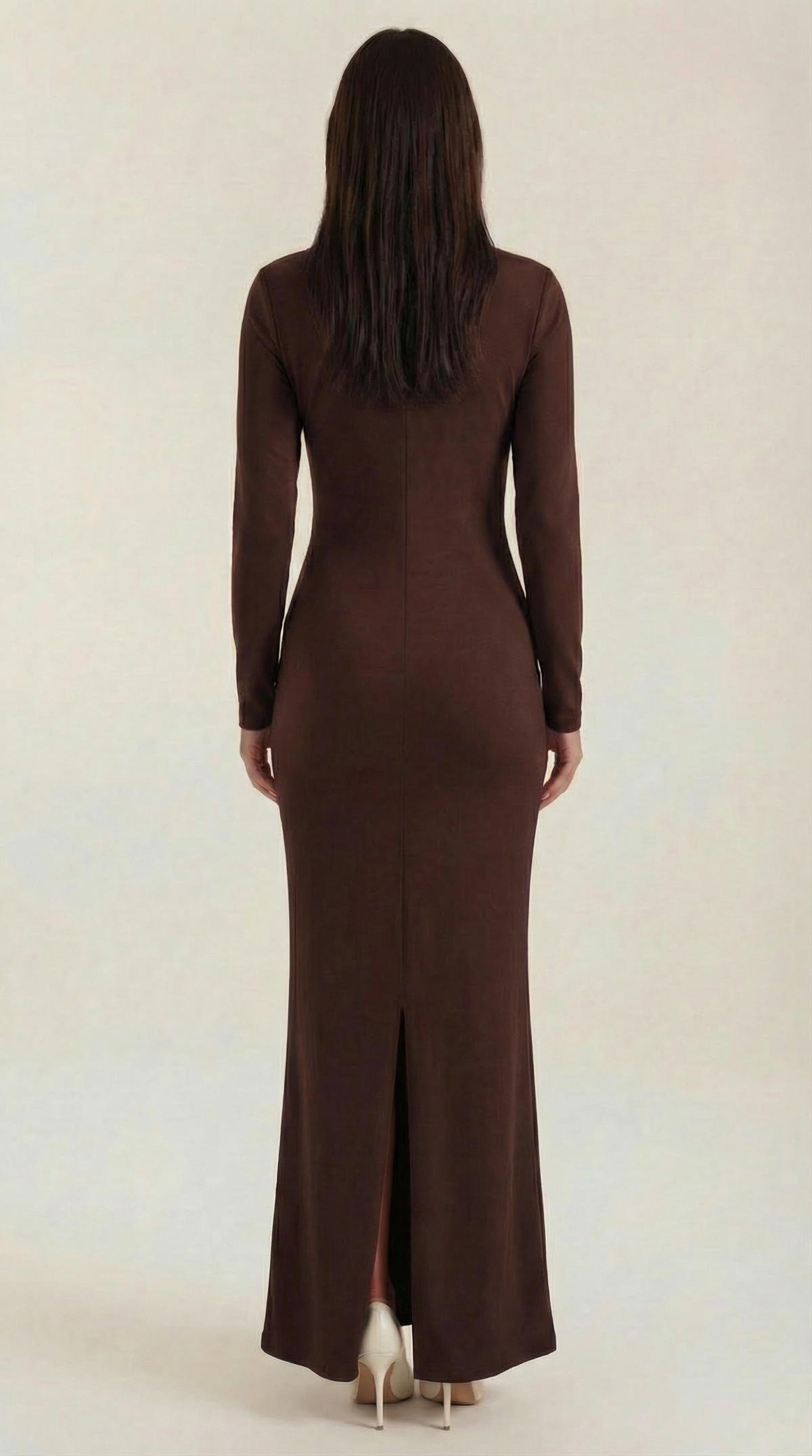 Roberta | Vestido Maxi Bodycon de Manga Larga