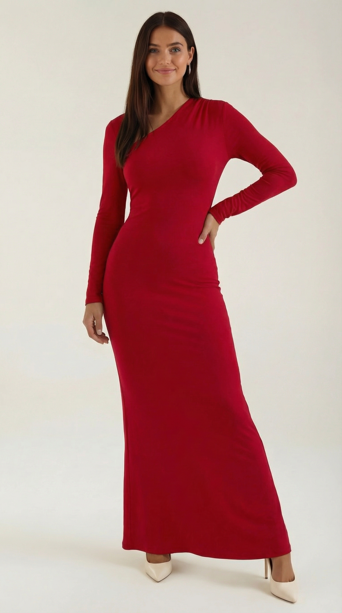 Roberta | Vestido Maxi Bodycon de Manga Larga