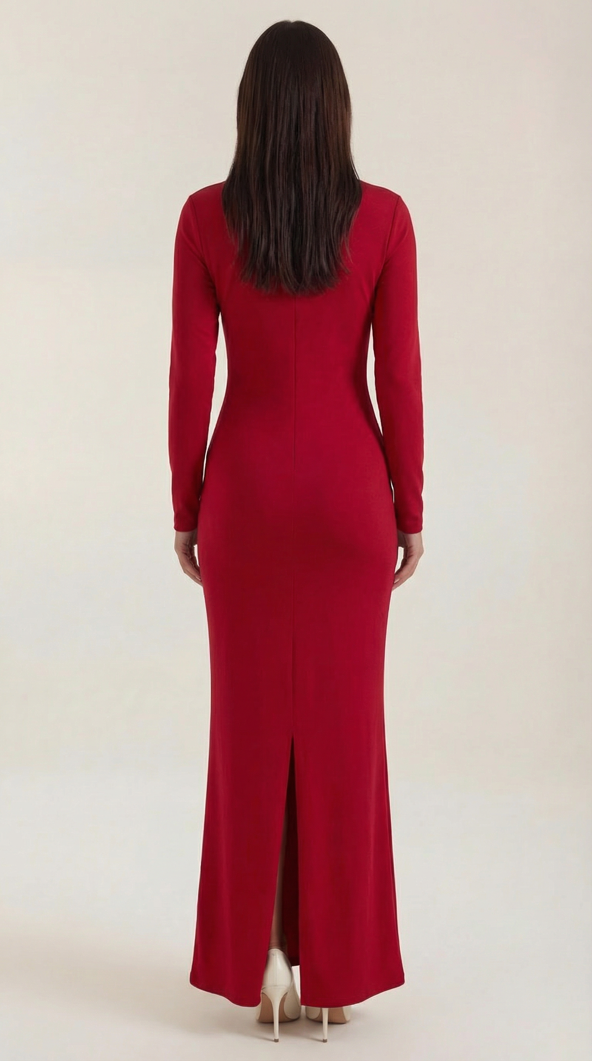 Roberta | Vestido Maxi Bodycon de Manga Larga