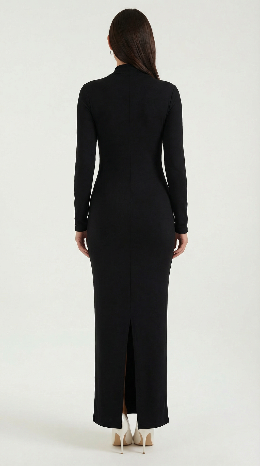 Roberta | Vestido Maxi Bodycon de Manga Larga