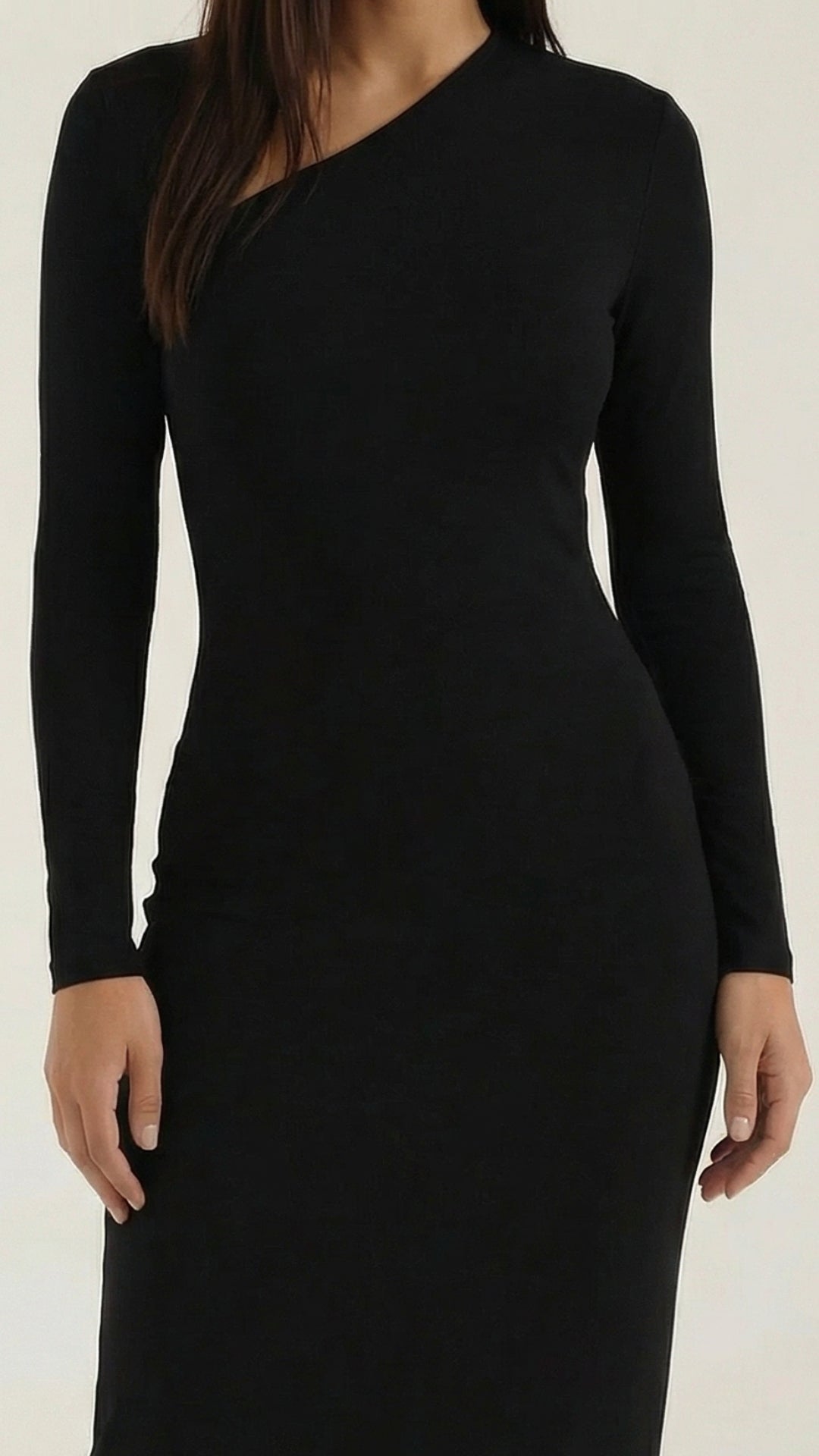 Roberta | Vestido Maxi Bodycon de Manga Larga