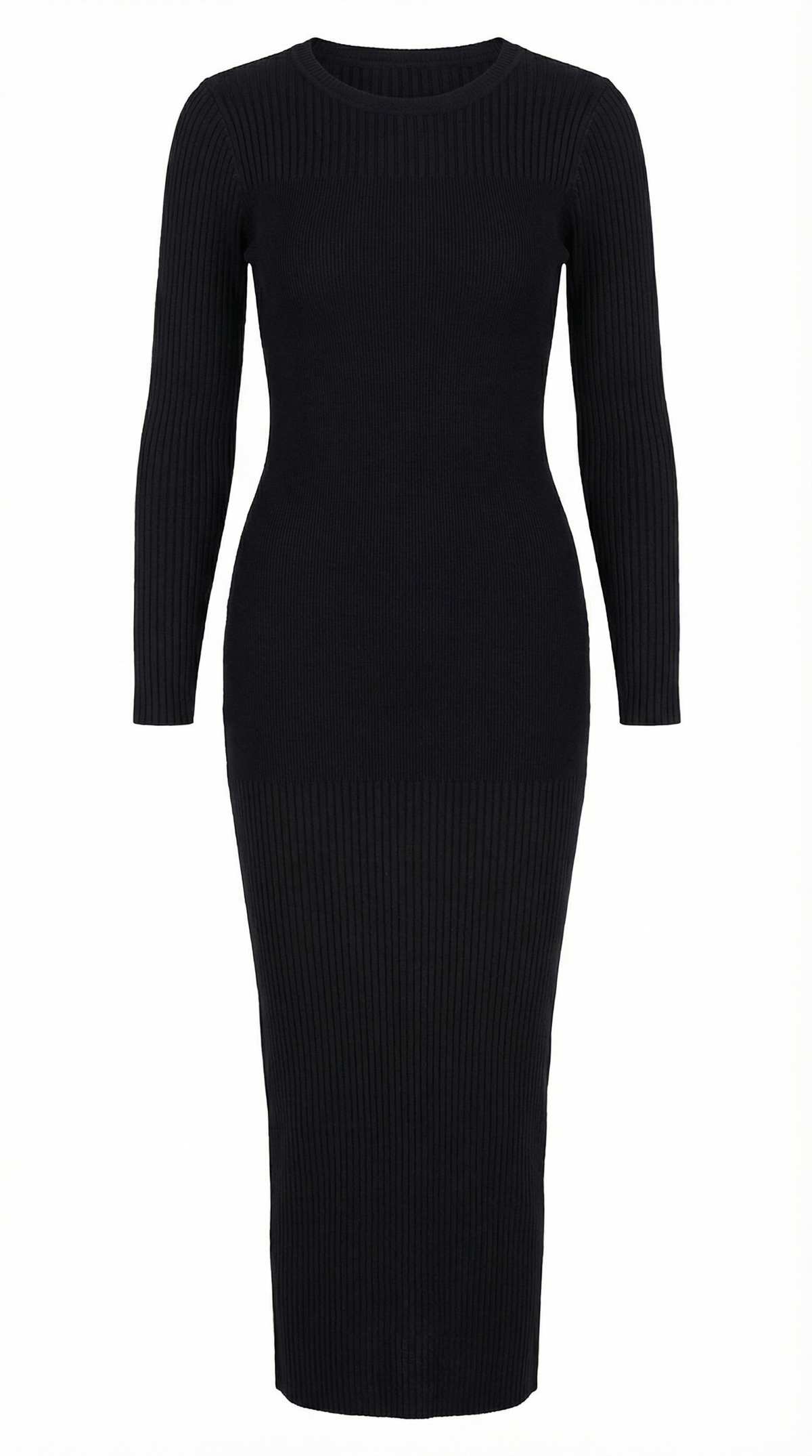 Sheila - Vestido midi ajustado de canalé