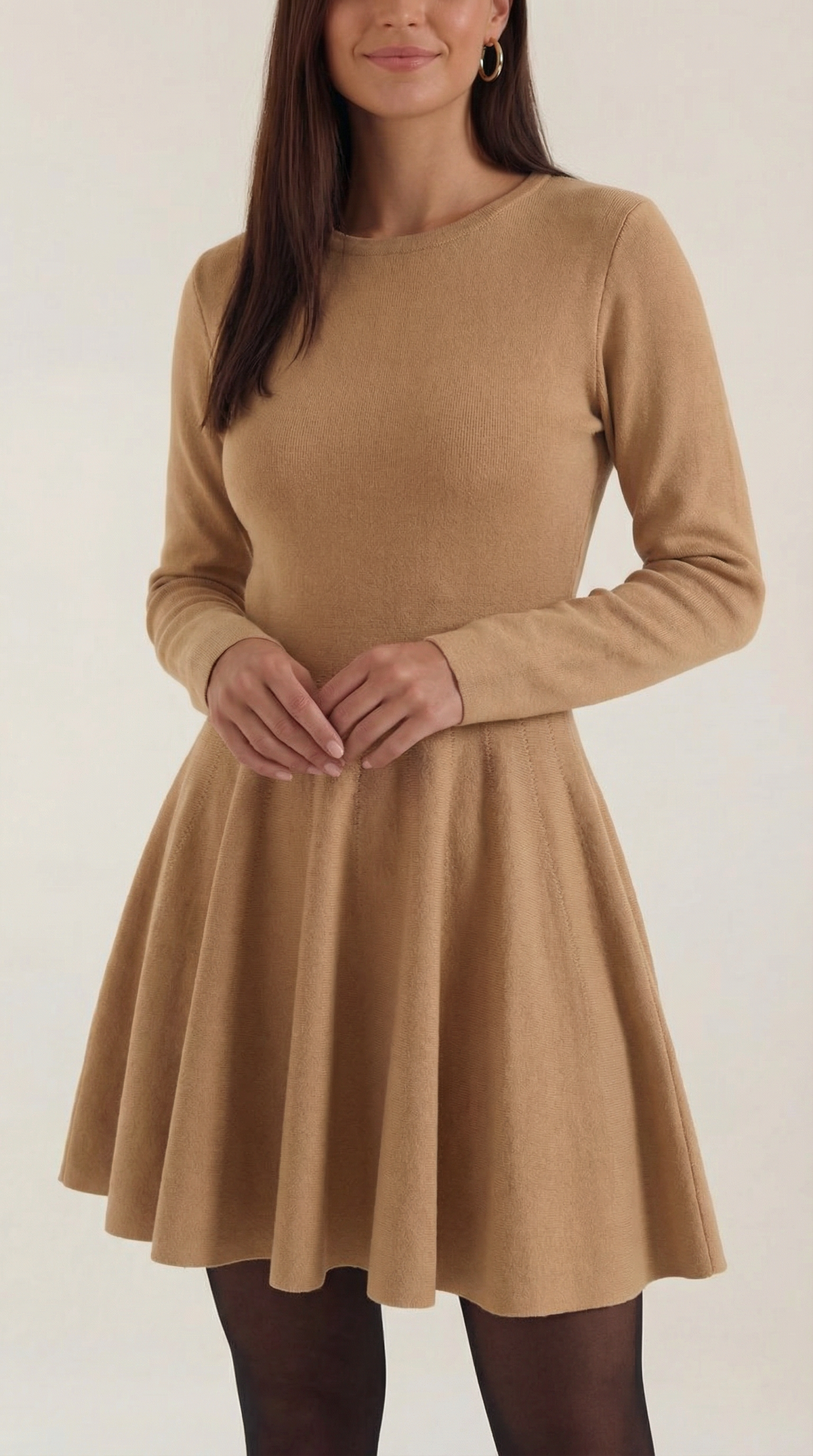 Tiffany | Vestido Mini de Manga Larga con Pliegues