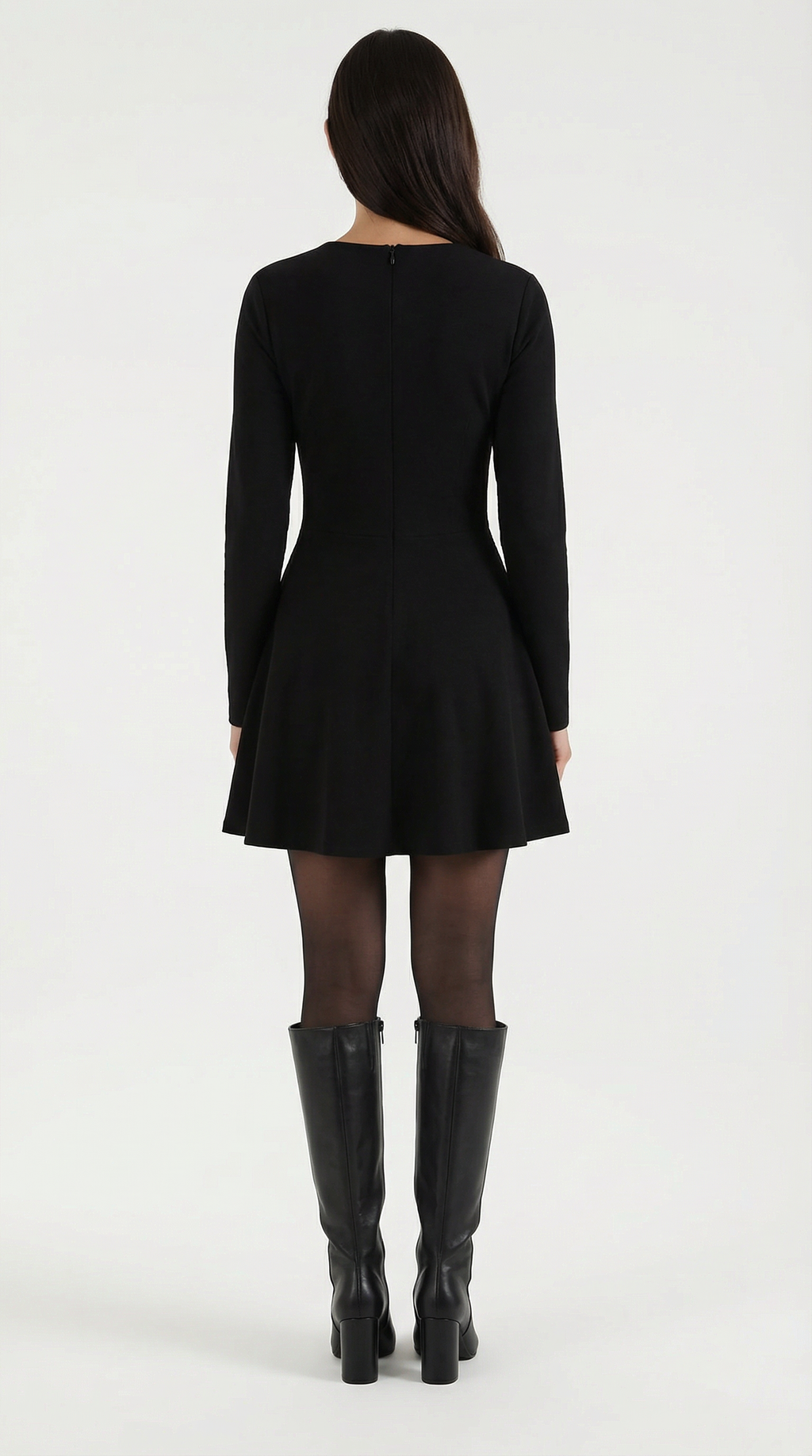 Tiffany | Vestido Mini de Manga Larga con Pliegues