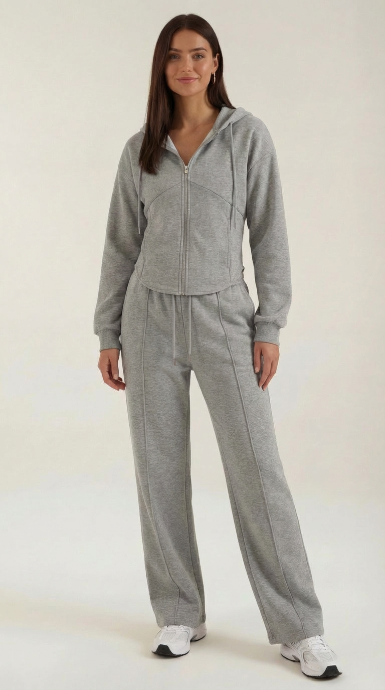 Yolanda | Conjunto de Sudadera con Pantalones Amplios