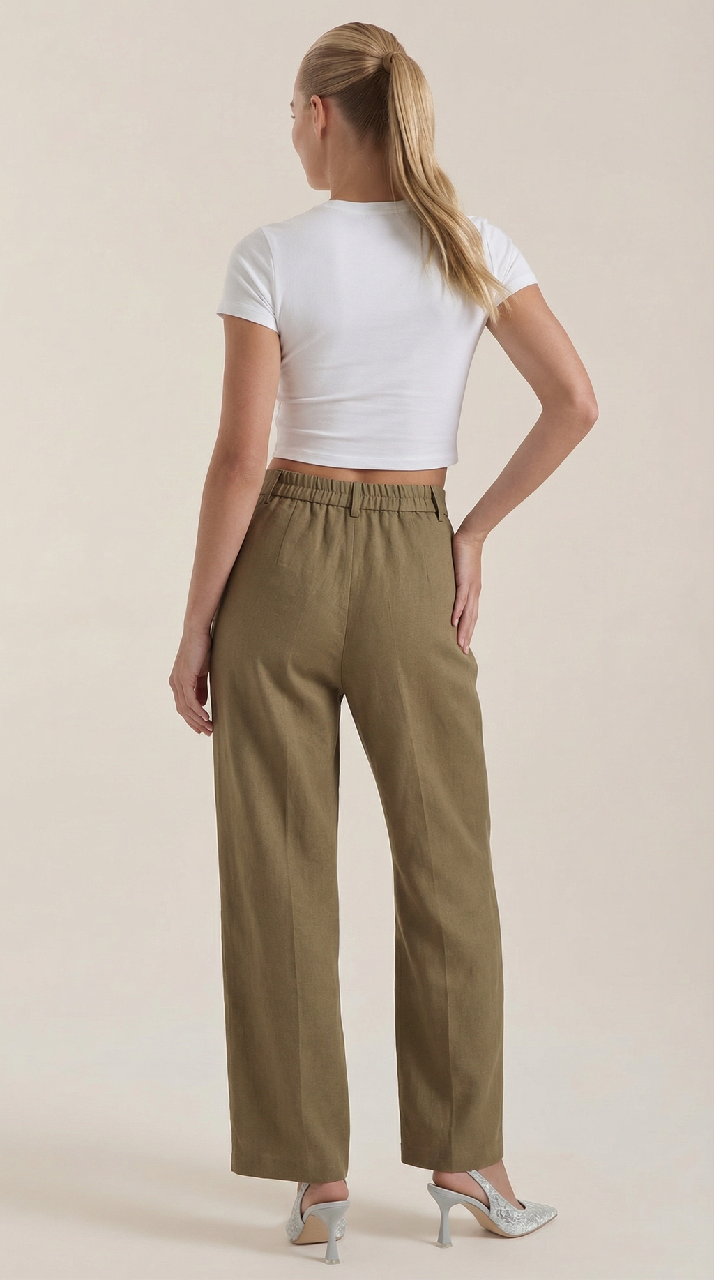 Courtney | Pantalones Plisados de Cintura Alta