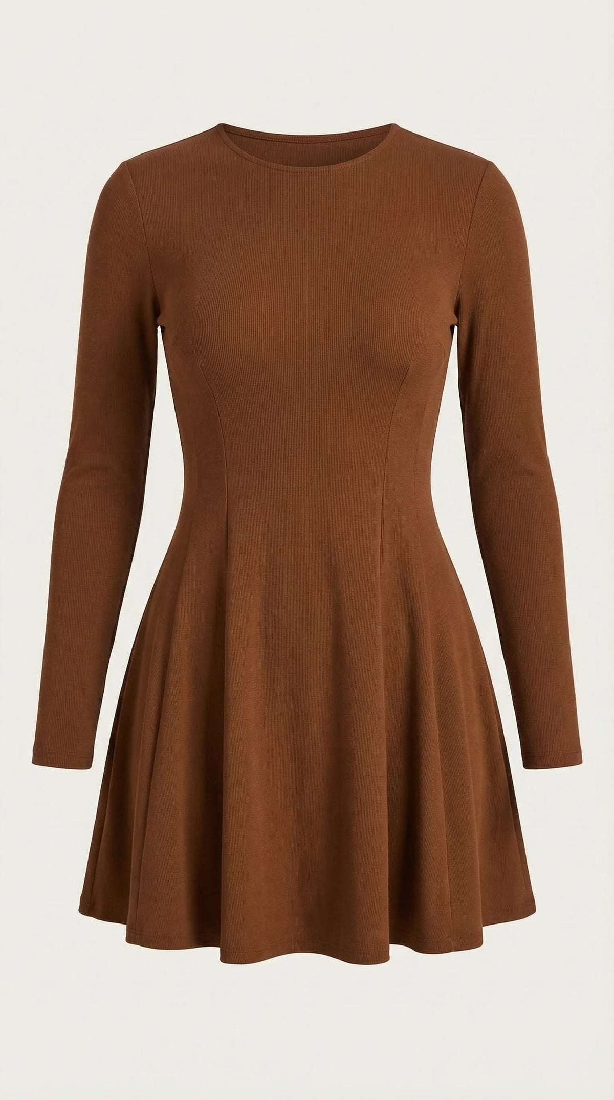 Fabiola | Vestido Corto de Manga Larga Ébano