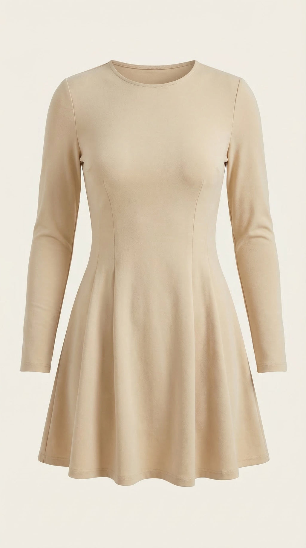 Fabiola | Vestido Corto de Manga Larga Ébano