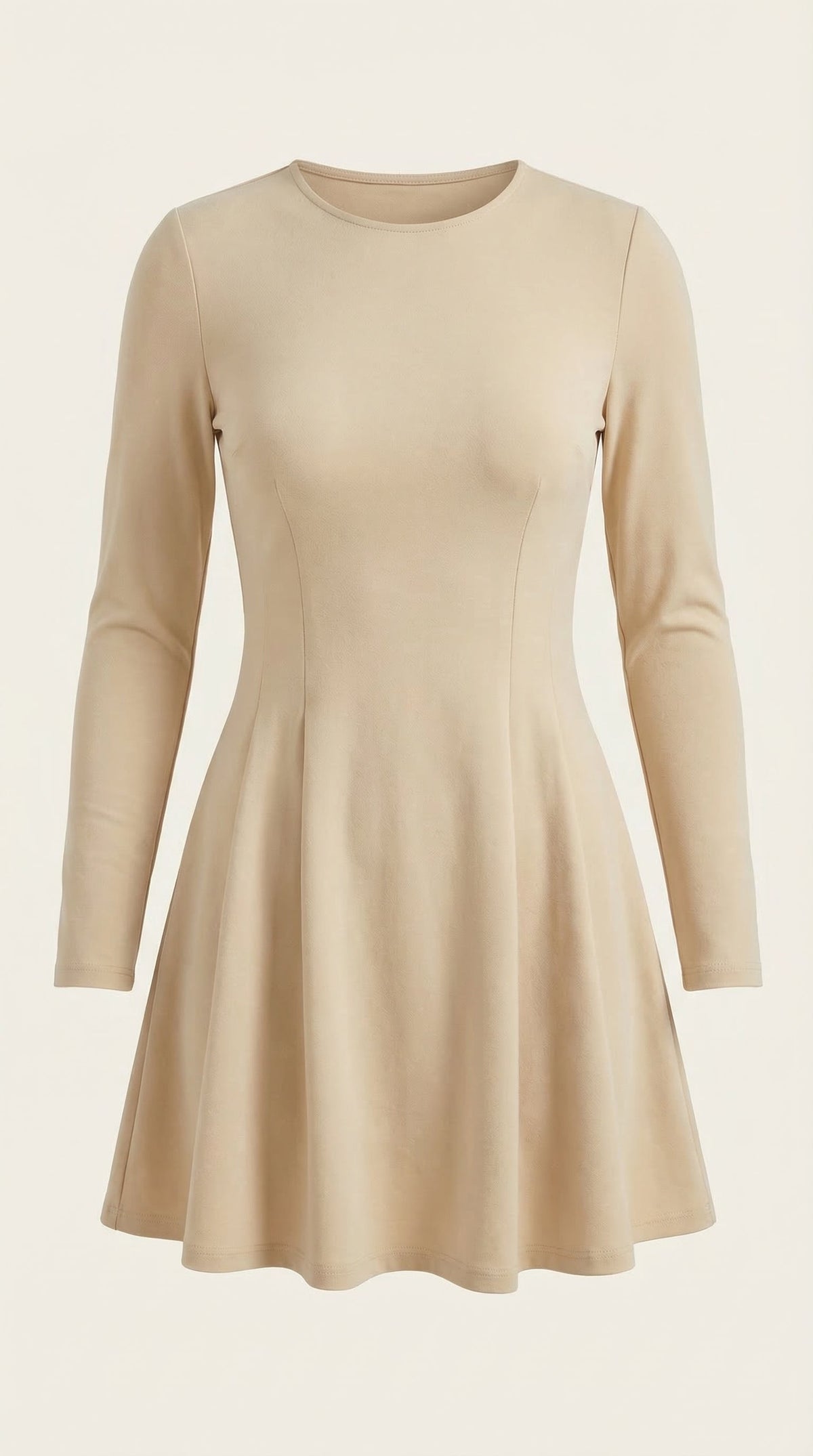 Fabiola | Vestido Corto de Manga Larga Ébano