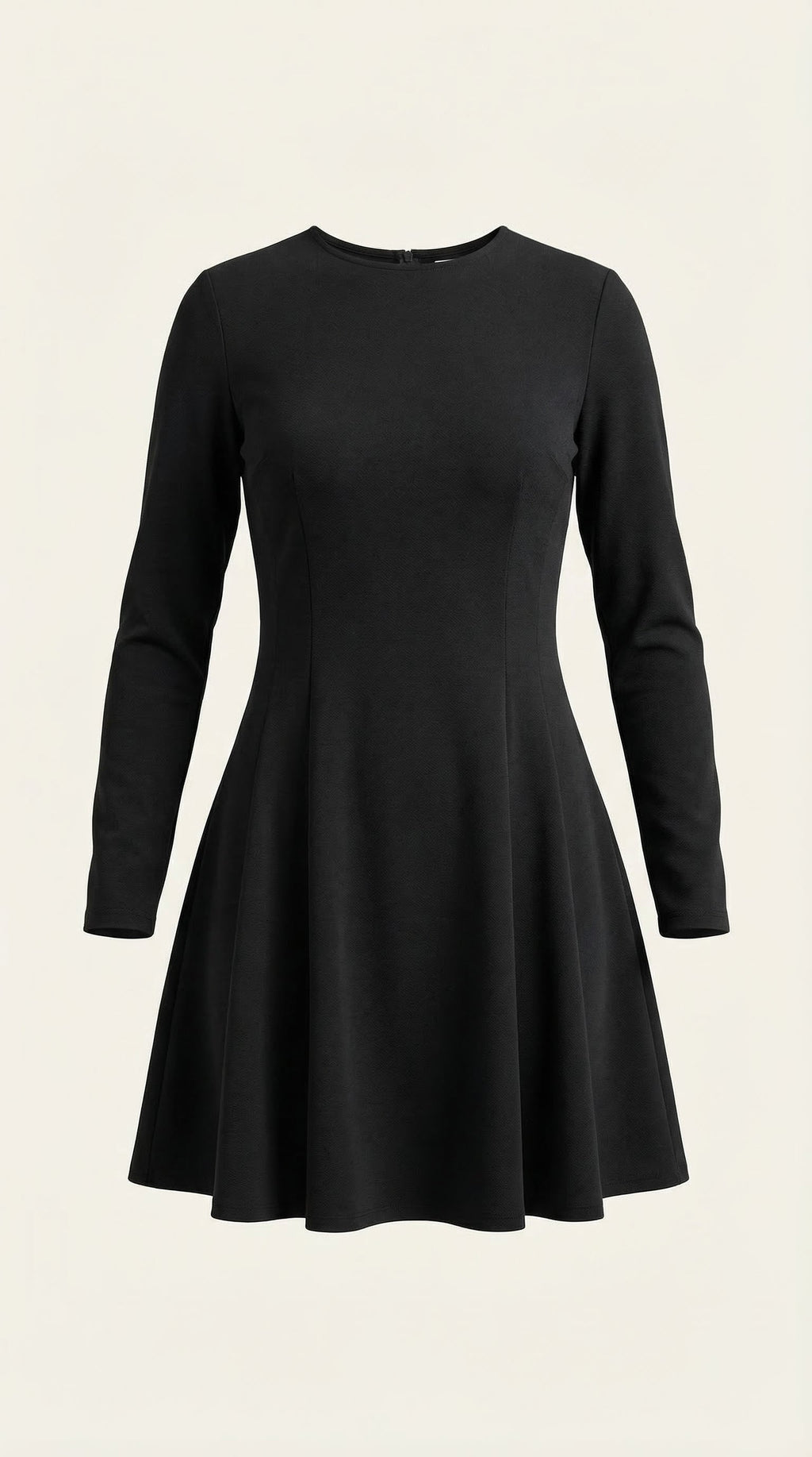 Fabiola | Vestido Corto de Manga Larga Ébano