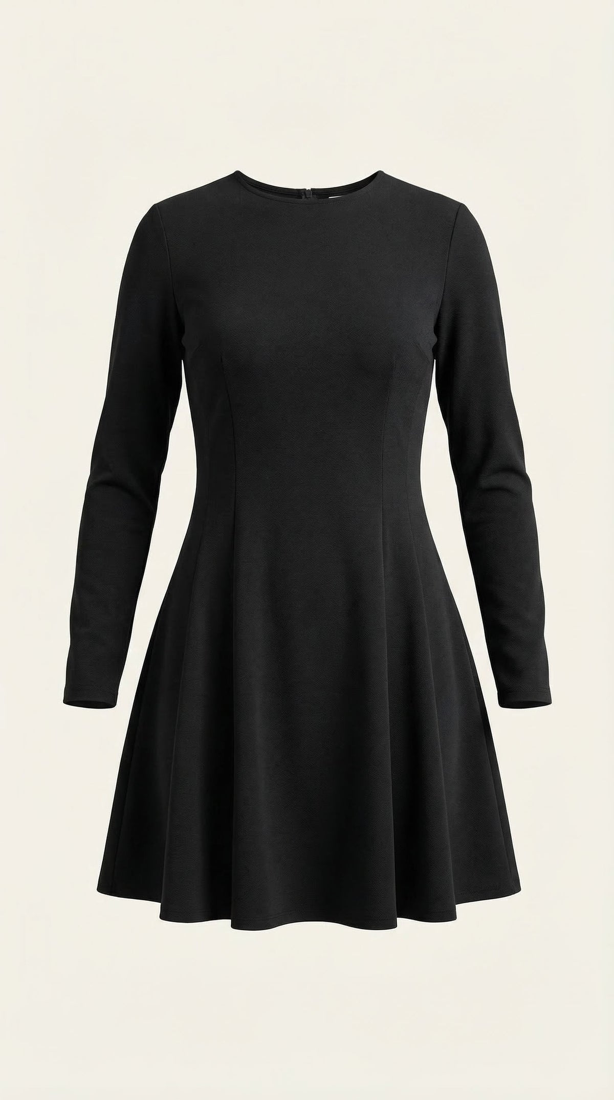 Fabiola | Vestido Corto de Manga Larga Ébano