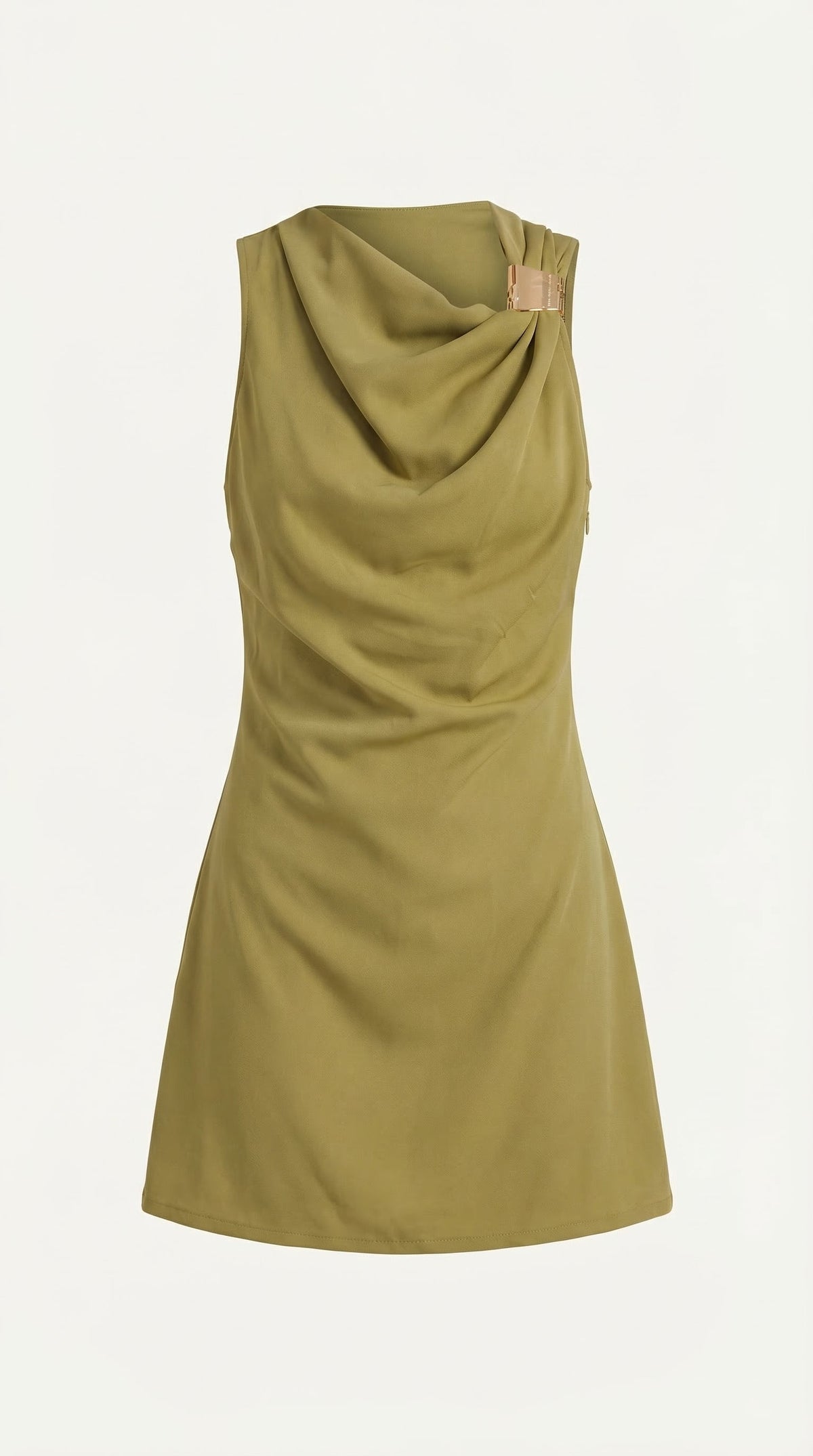Vestido Corto con Cuello Drapeado Rosalie