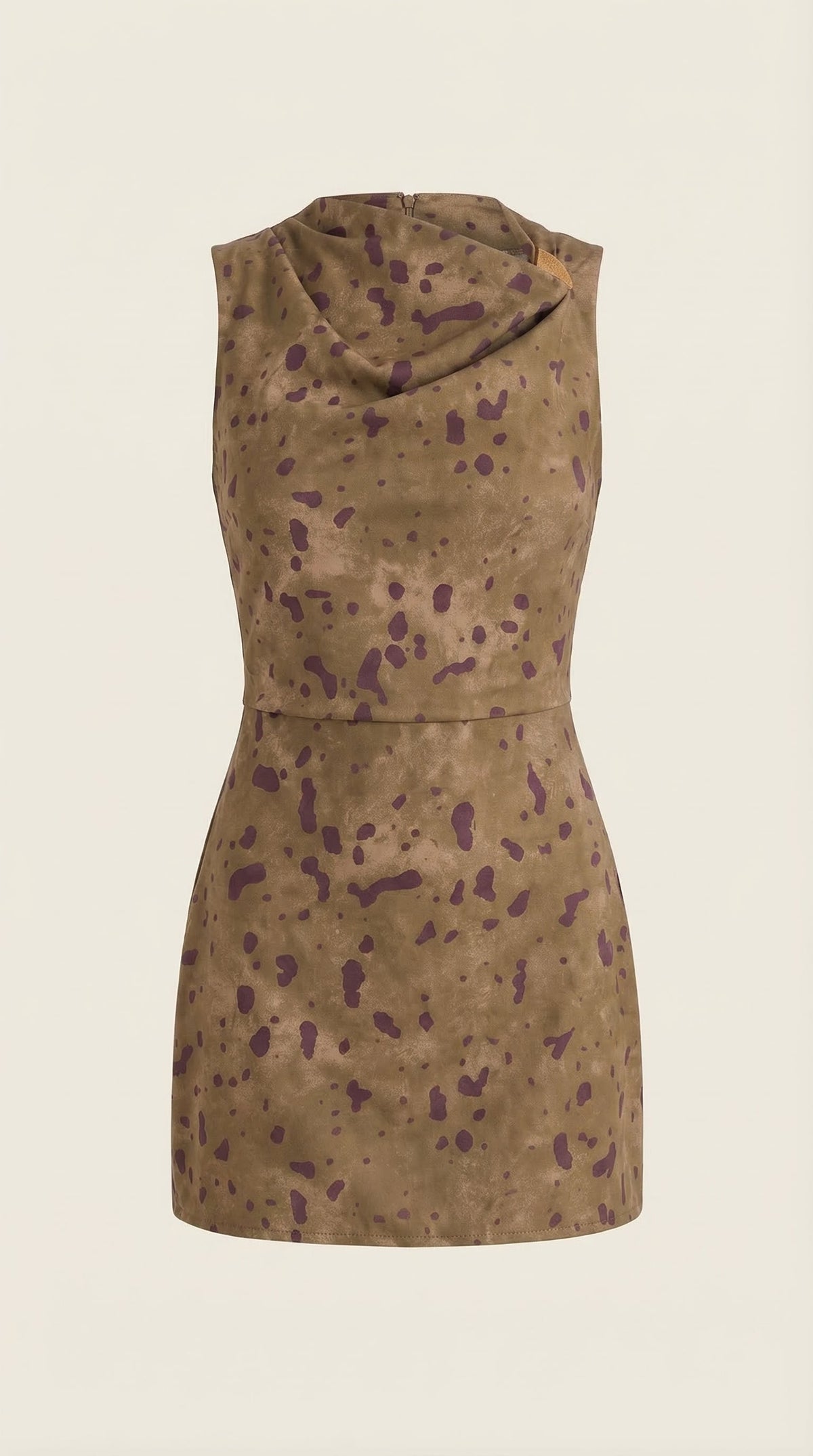 Vestido Corto con Cuello Drapeado Rosalie