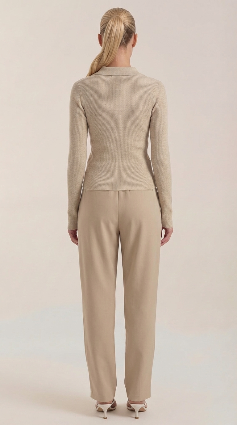 Sara | Suéter de Punto con Cuello Elegante