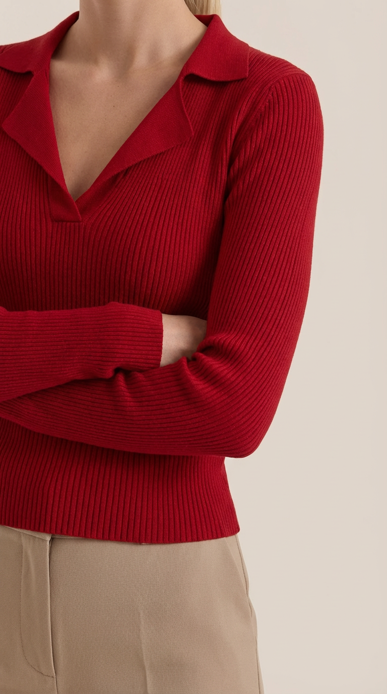 Sara | Suéter de Punto con Cuello Elegante
