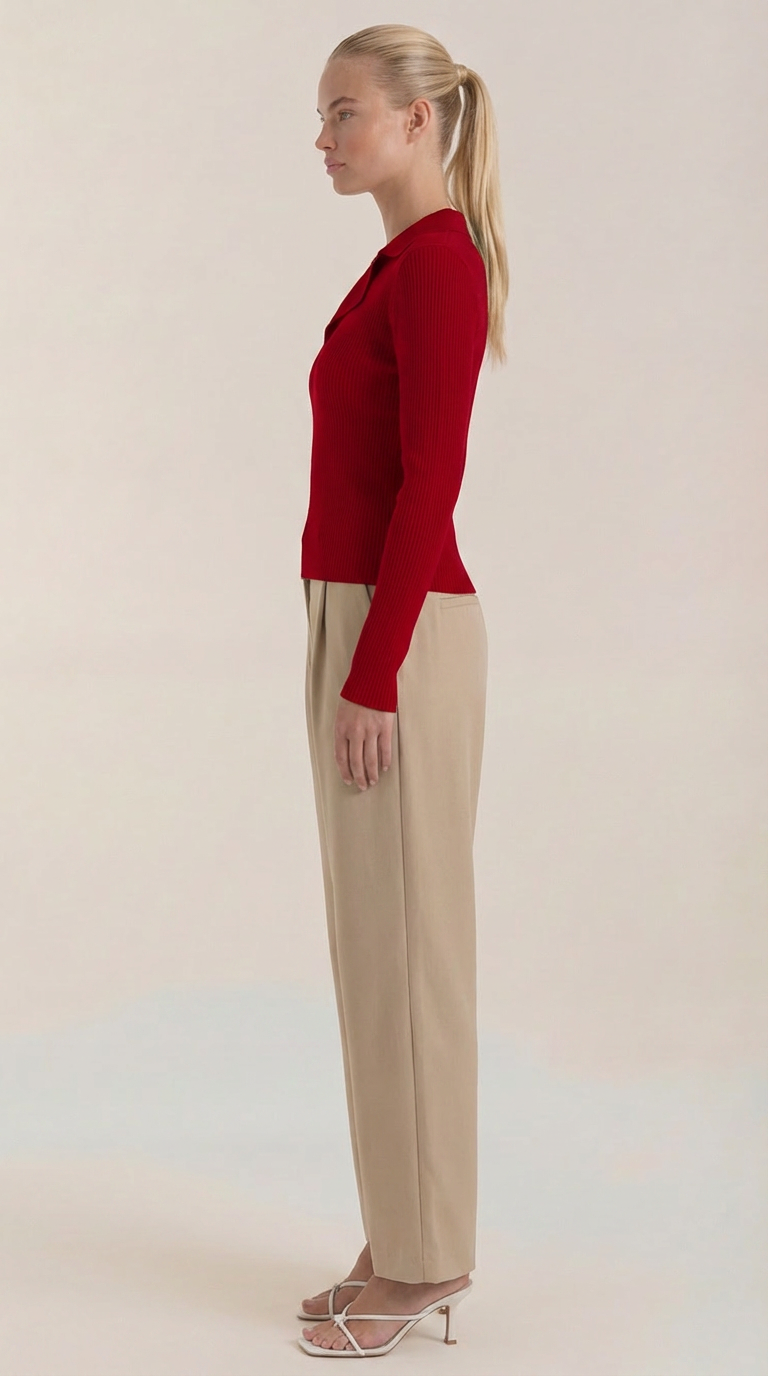 Sara | Suéter de Punto con Cuello Elegante