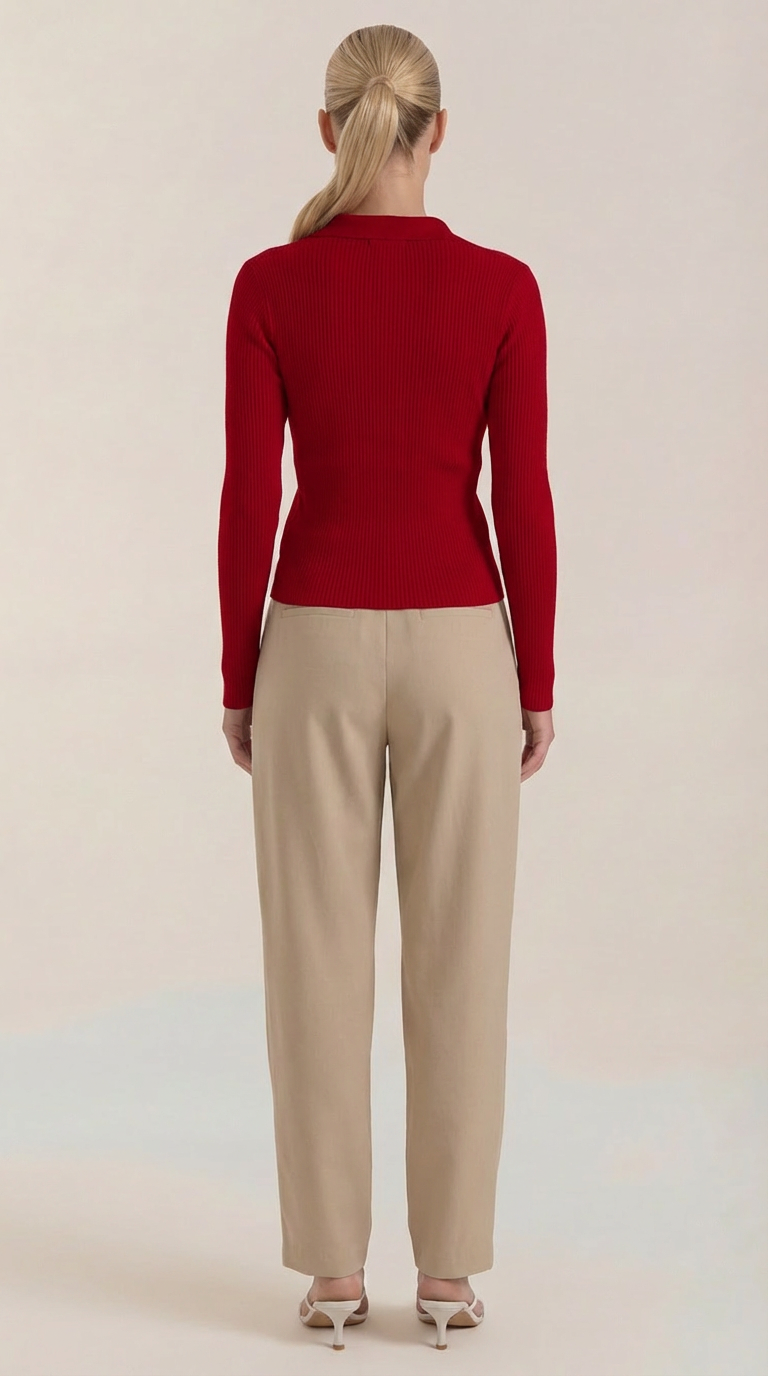 Sara | Suéter de Punto con Cuello Elegante