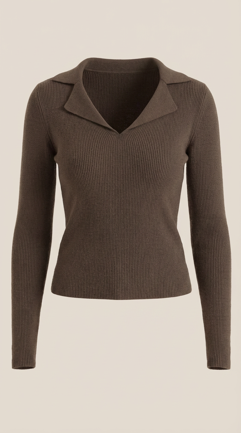 Sara | Suéter de Punto con Cuello Elegante