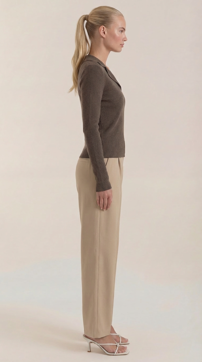 Sara | Suéter de Punto con Cuello Elegante