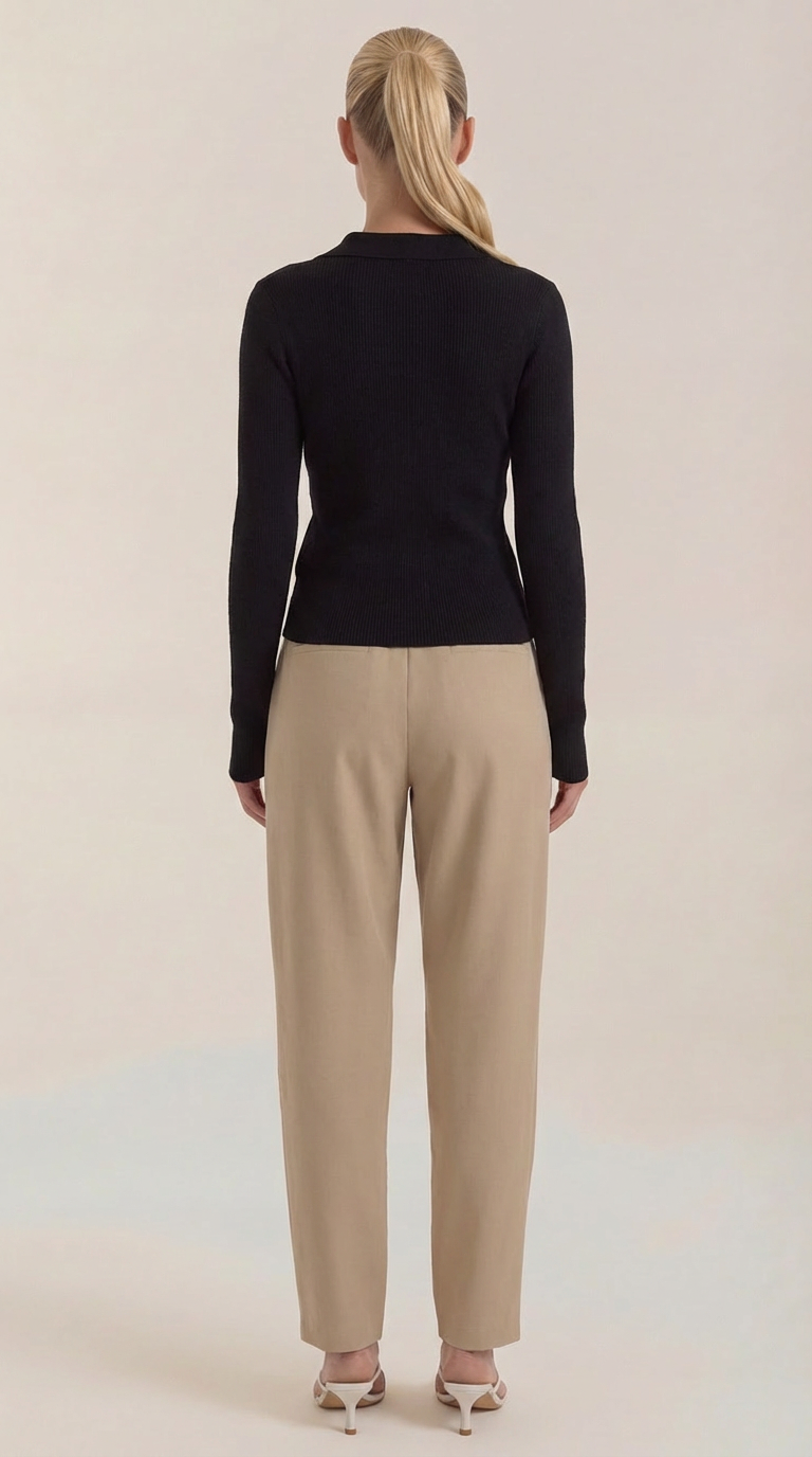 Sara | Suéter de Punto con Cuello Elegante