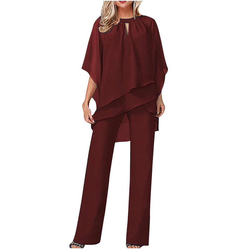 Nayara | Conjunto de Dos Piezas en Capas con Pantalón Ancho