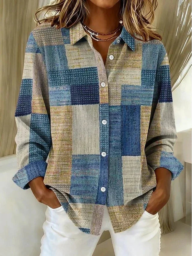 Aurelia | Blusa de Patchwork con Botones
